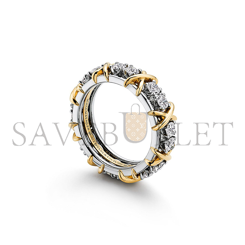 TIFFANY RING IN YELLOW GOLD AND PLATINUM WITH DIAMONDS GRP00053